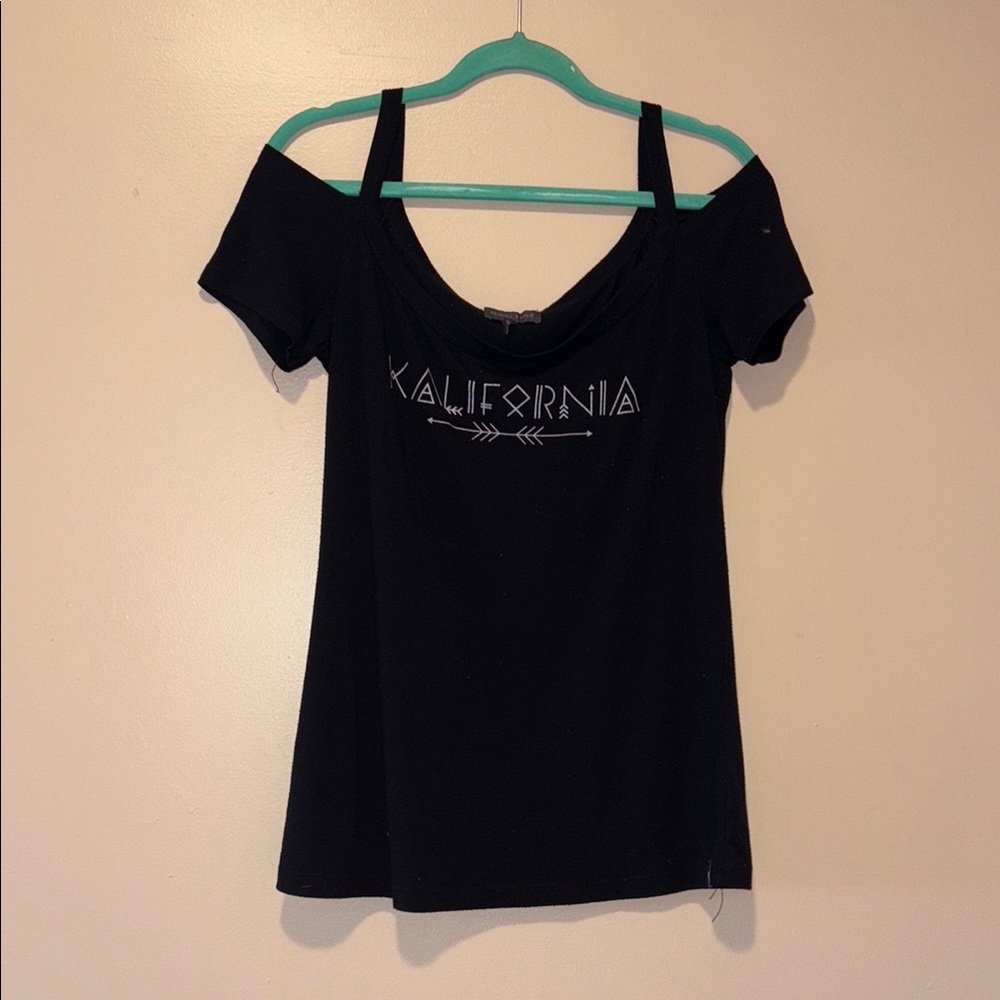 Kendall & Kylie Black Cut Out Blouse